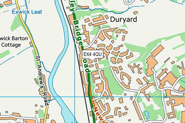 EX4 4QU map - OS VectorMap District (Ordnance Survey)