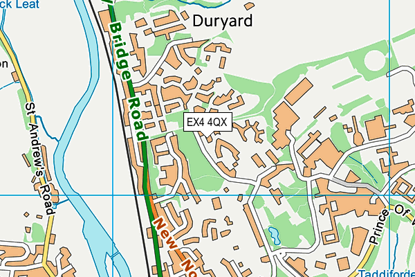 EX4 4QX map - OS VectorMap District (Ordnance Survey)