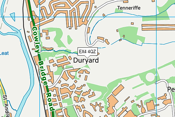 EX4 4QZ map - OS VectorMap District (Ordnance Survey)