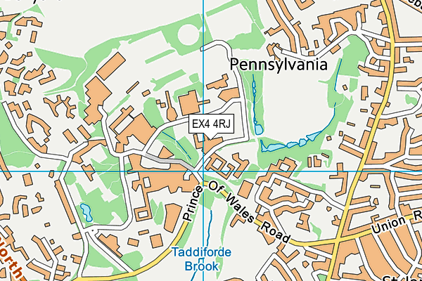 EX4 4RJ map - OS VectorMap District (Ordnance Survey)