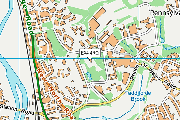EX4 4RQ map - OS VectorMap District (Ordnance Survey)