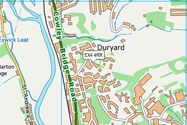 EX4 4RR map - OS VectorMap District (Ordnance Survey)
