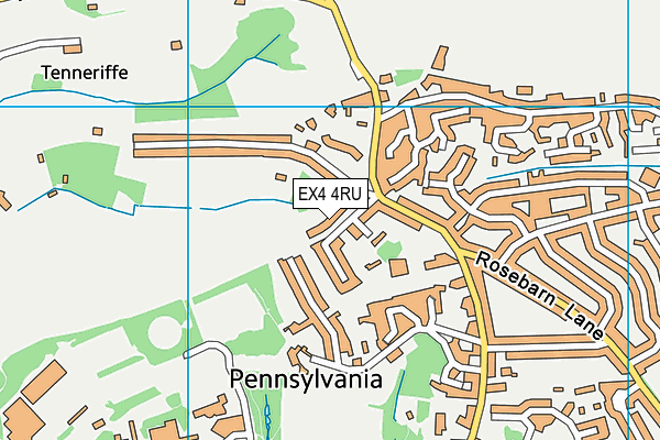 EX4 4RU map - OS VectorMap District (Ordnance Survey)