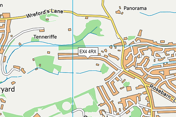 EX4 4RX map - OS VectorMap District (Ordnance Survey)