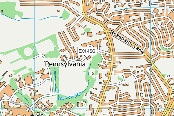 EX4 4SG map - OS VectorMap District (Ordnance Survey)