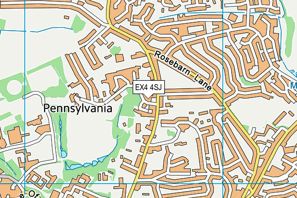 EX4 4SJ map - OS VectorMap District (Ordnance Survey)