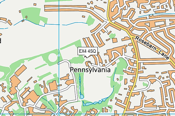 EX4 4SQ map - OS VectorMap District (Ordnance Survey)