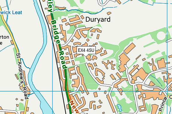 EX4 4SU map - OS VectorMap District (Ordnance Survey)