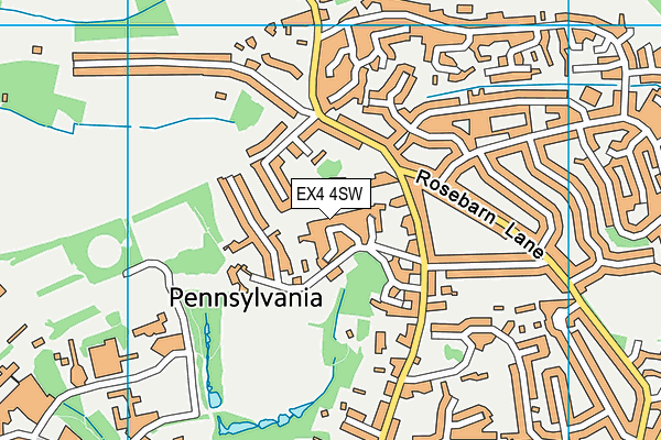 EX4 4SW map - OS VectorMap District (Ordnance Survey)