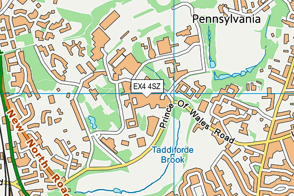 EX4 4SZ map - OS VectorMap District (Ordnance Survey)