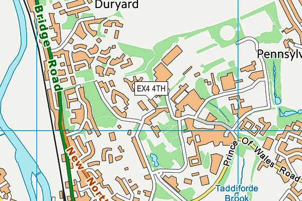 EX4 4TH map - OS VectorMap District (Ordnance Survey)