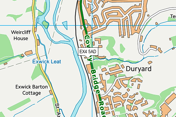 Thomas Hall School map (EX4 5AD) - OS VectorMap District (Ordnance Survey)