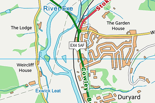 EX4 5AF map - OS VectorMap District (Ordnance Survey)