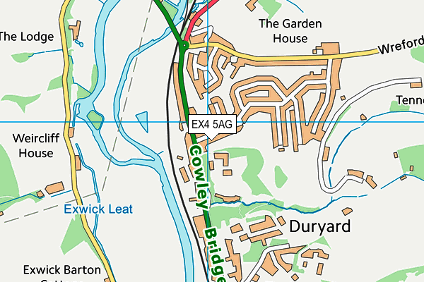 EX4 5AG map - OS VectorMap District (Ordnance Survey)