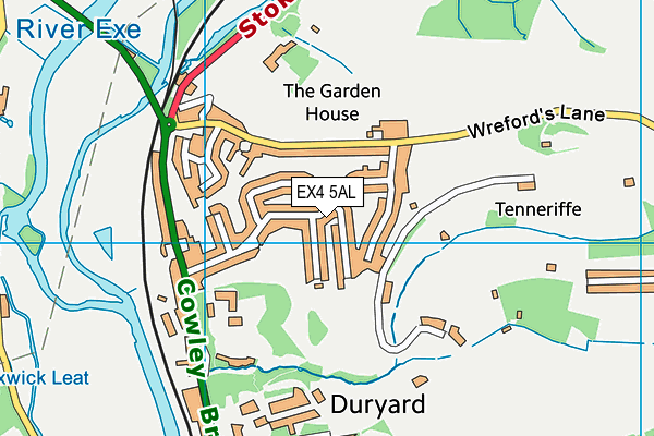 EX4 5AL map - OS VectorMap District (Ordnance Survey)