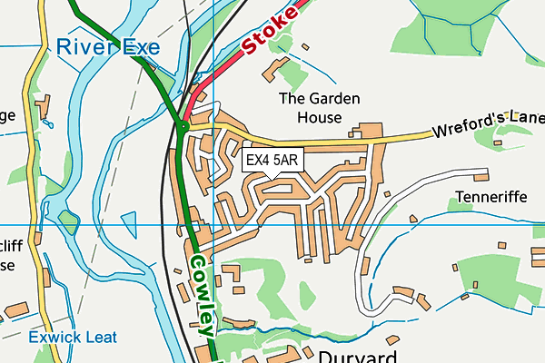 EX4 5AR map - OS VectorMap District (Ordnance Survey)