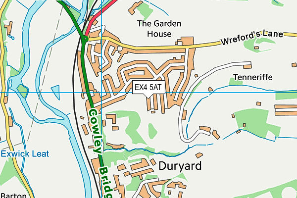 EX4 5AT map - OS VectorMap District (Ordnance Survey)