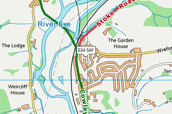 EX4 5AY map - OS VectorMap District (Ordnance Survey)