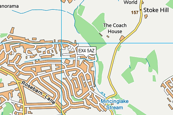 EX4 5AZ map - OS VectorMap District (Ordnance Survey)