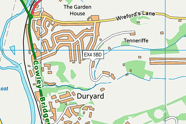 EX4 5BD map - OS VectorMap District (Ordnance Survey)