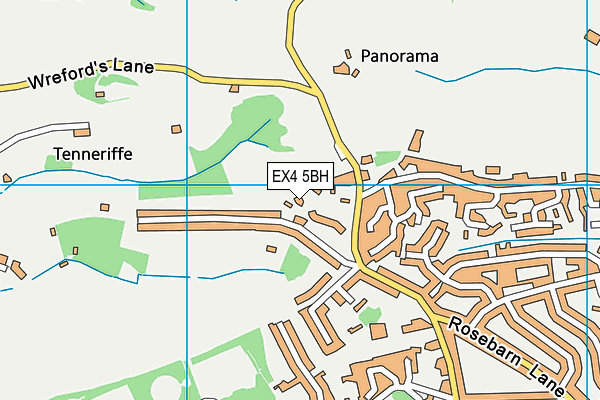 EX4 5BH map - OS VectorMap District (Ordnance Survey)