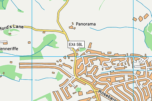 EX4 5BL map - OS VectorMap District (Ordnance Survey)