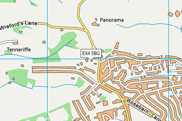 EX4 5BQ map - OS VectorMap District (Ordnance Survey)