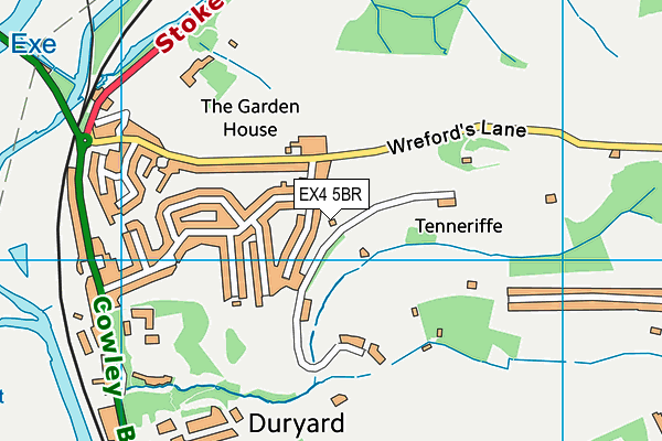 EX4 5BR map - OS VectorMap District (Ordnance Survey)