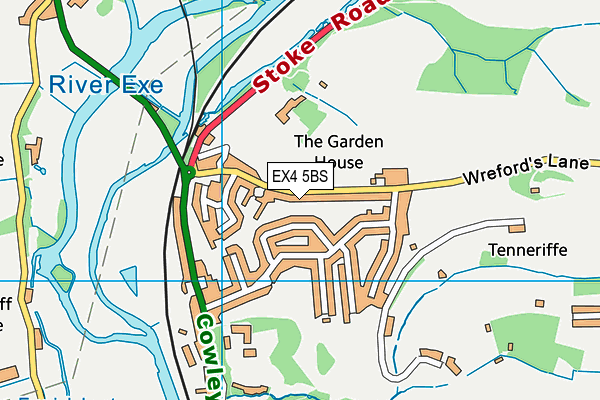 EX4 5BS map - OS VectorMap District (Ordnance Survey)