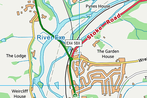 EX4 5BX map - OS VectorMap District (Ordnance Survey)