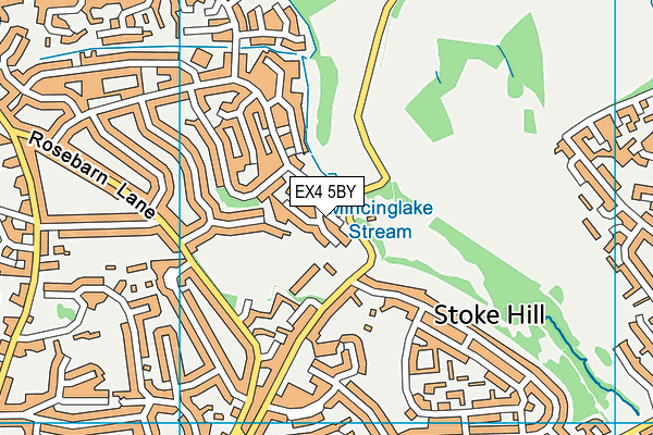 EX4 5BY map - OS VectorMap District (Ordnance Survey)