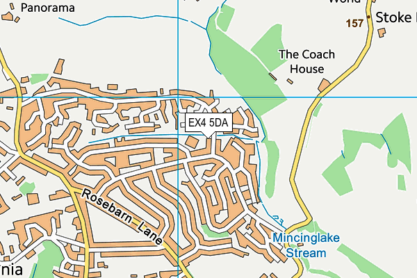 EX4 5DA map - OS VectorMap District (Ordnance Survey)