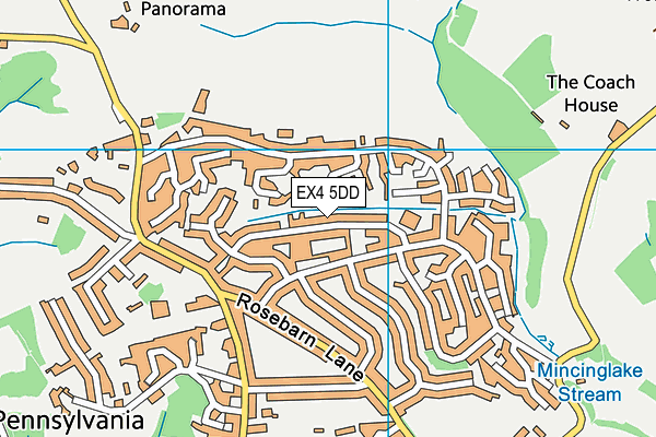 EX4 5DD map - OS VectorMap District (Ordnance Survey)