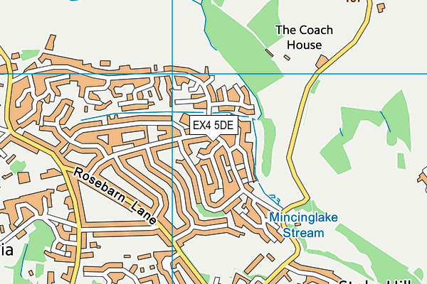 EX4 5DE map - OS VectorMap District (Ordnance Survey)