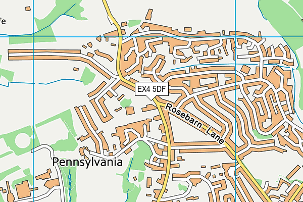 EX4 5DF map - OS VectorMap District (Ordnance Survey)