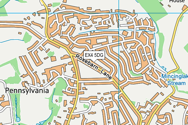 EX4 5DG map - OS VectorMap District (Ordnance Survey)