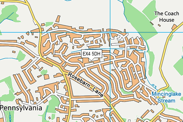 EX4 5DH map - OS VectorMap District (Ordnance Survey)