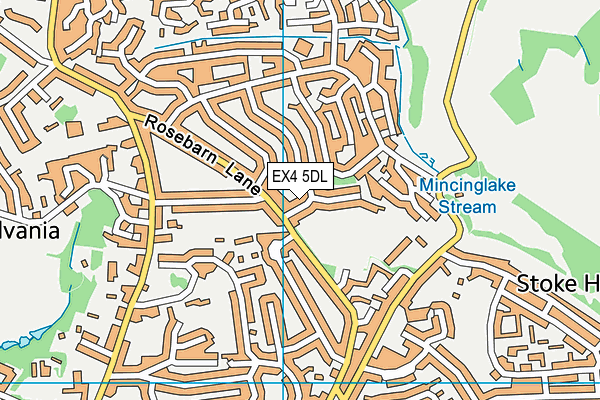 EX4 5DL map - OS VectorMap District (Ordnance Survey)