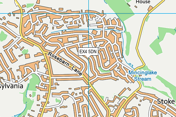 EX4 5DN map - OS VectorMap District (Ordnance Survey)