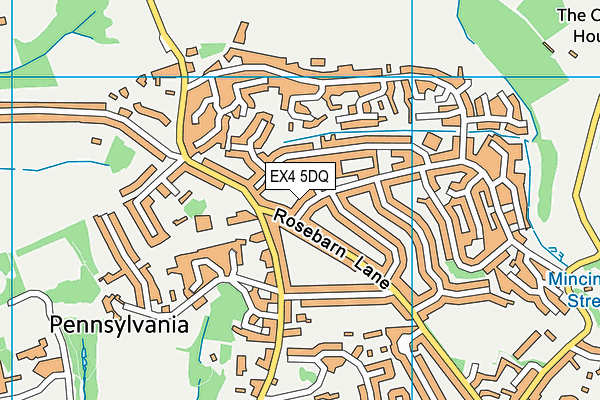 EX4 5DQ map - OS VectorMap District (Ordnance Survey)