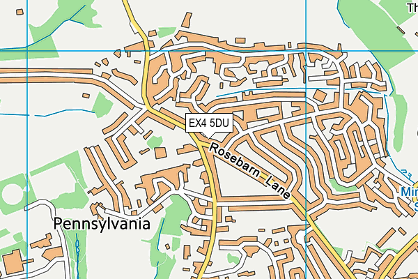 EX4 5DU map - OS VectorMap District (Ordnance Survey)