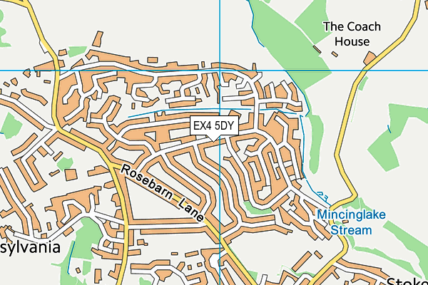 EX4 5DY map - OS VectorMap District (Ordnance Survey)