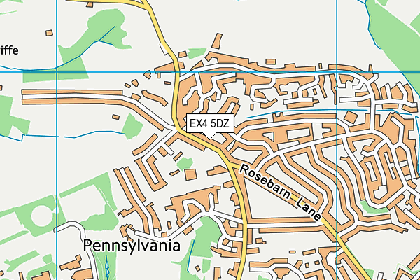 EX4 5DZ map - OS VectorMap District (Ordnance Survey)