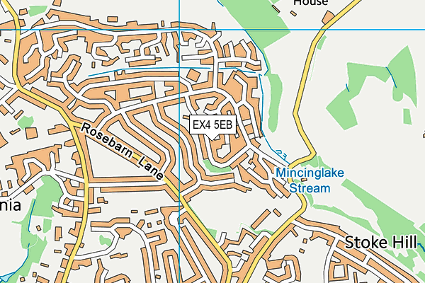 EX4 5EB map - OS VectorMap District (Ordnance Survey)