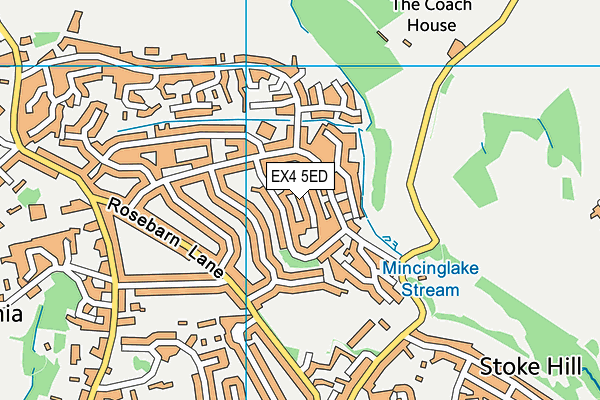 EX4 5ED map - OS VectorMap District (Ordnance Survey)