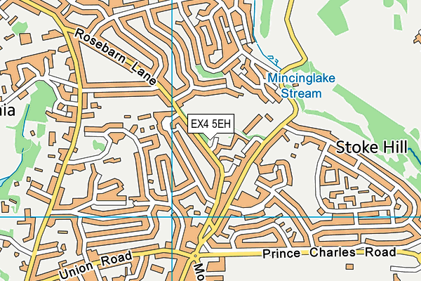 EX4 5EH map - OS VectorMap District (Ordnance Survey)