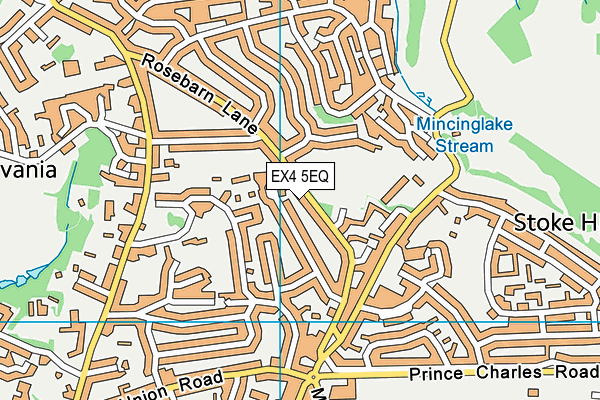 EX4 5EQ map - OS VectorMap District (Ordnance Survey)