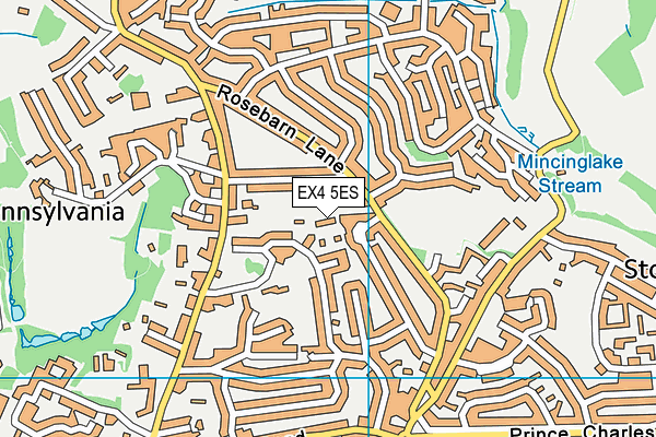 EX4 5ES map - OS VectorMap District (Ordnance Survey)