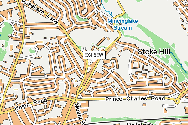 EX4 5EW map - OS VectorMap District (Ordnance Survey)