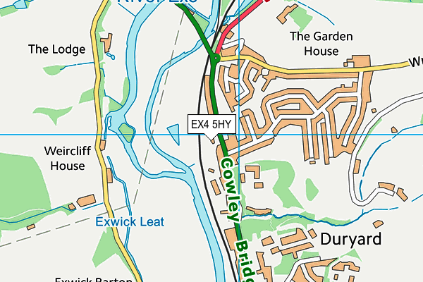 EX4 5HY map - OS VectorMap District (Ordnance Survey)